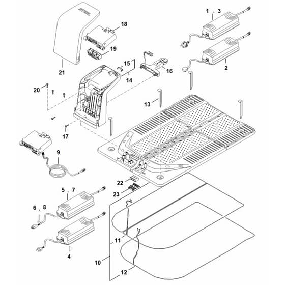 Stihl iMOW 6.0 EVO - Docking Station - Parts Diagram