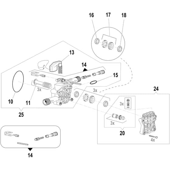 IP 1500 S - 2020 - Efco Pressure Washer Pump Diagram