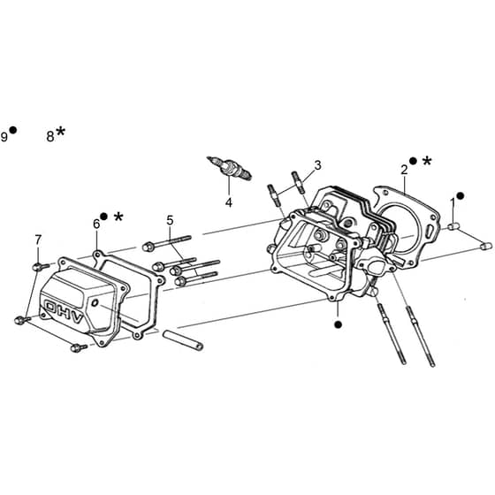 IPX 2000 S -  - Efco Pressure Washer Cylinder Head Diagram