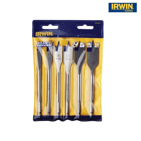 IRWIN 4X Blue Groove Flat Bit Set 6 Piece 10-25mm - 10502826