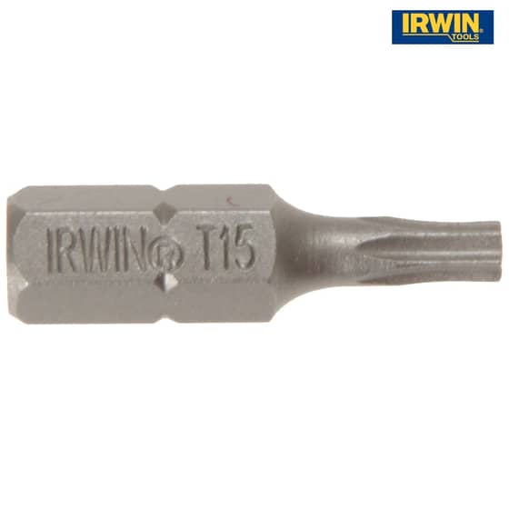 IRWIN Screwdriver Bits Torx T15 25mm Pack of 2 - 10504837