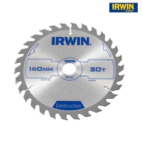 IRWIN Circular Saw Blade 160 x 20mm x 30T ATB - 1897192
