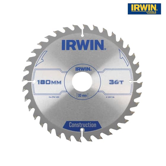 IRWIN Circular Saw Blade 180 x 30mm x 36T ATB - 1897196