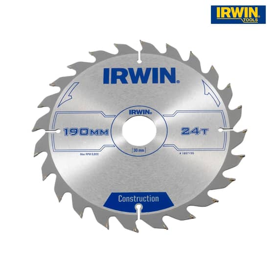 IRWIN Circular Saw Blade 190 x 30mm x 24T ATB - 1897199