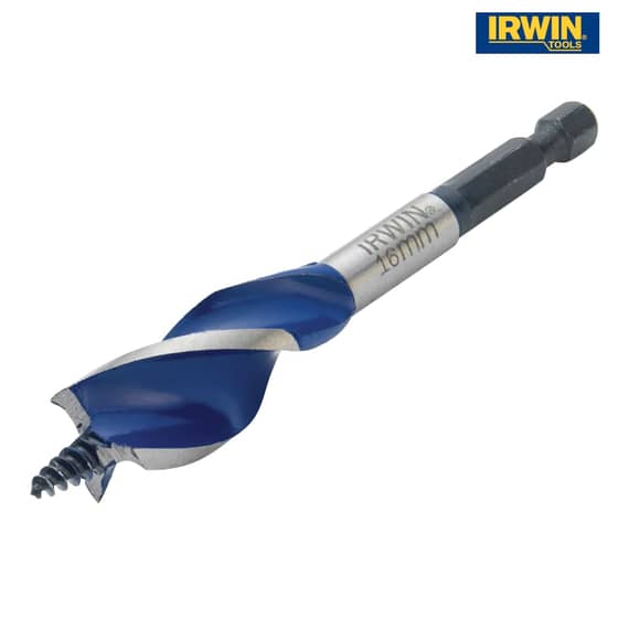 IRWIN 6X Blue Groove Stubby Wood Bit 16mm x 4in - 1921991