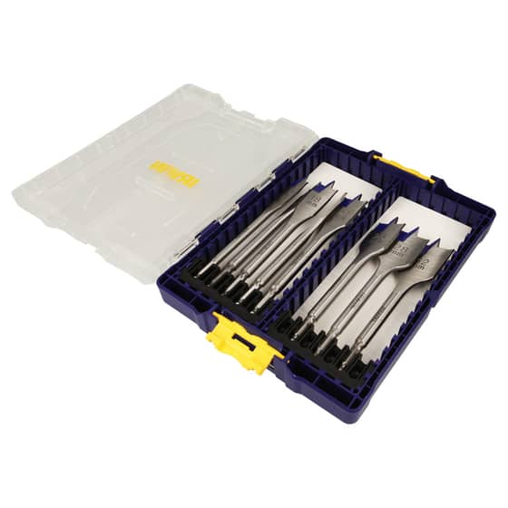 Genuine Irwin 8 Piece Blue Groove 4X Flat Bit Set - WIW4041010