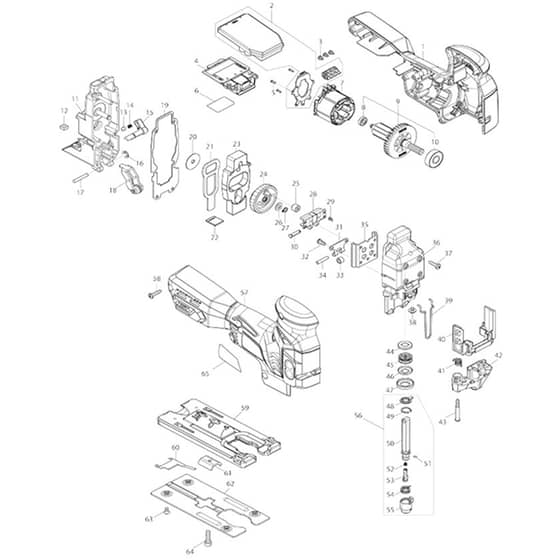 Makita JV001G - Cordless Jig Saw - Power Tool Diagram