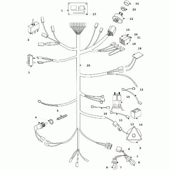 Countax K12.5 K14 (Single) - - 13 Main Wiring Loom