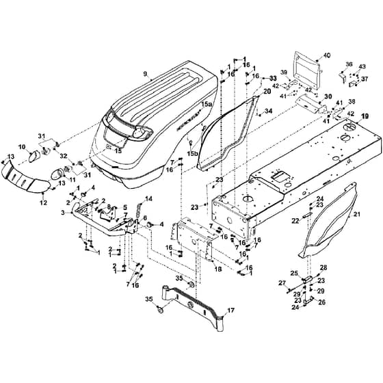 Countax K1850 - From 01-01-2006 To 30-11-2009 - 01 Bonnet And Side Panels