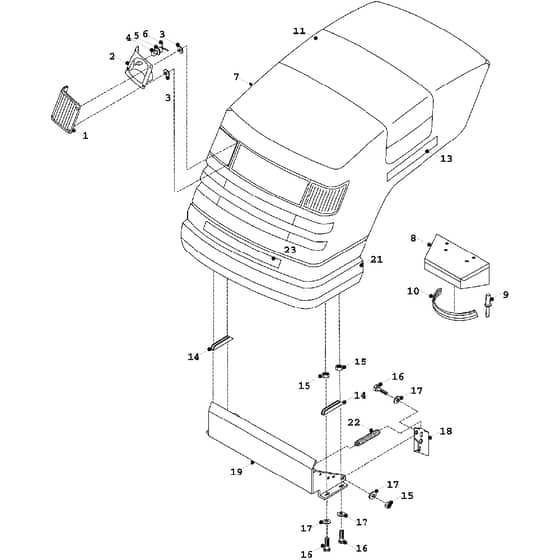 Countax K18 - From 01-01-1992 To 01-01-1994 - 03 Bonnet