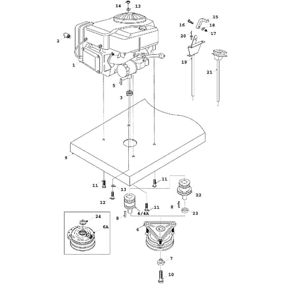 Countax K18 - - 34 Engine And Clutch (Twin Cylinder)