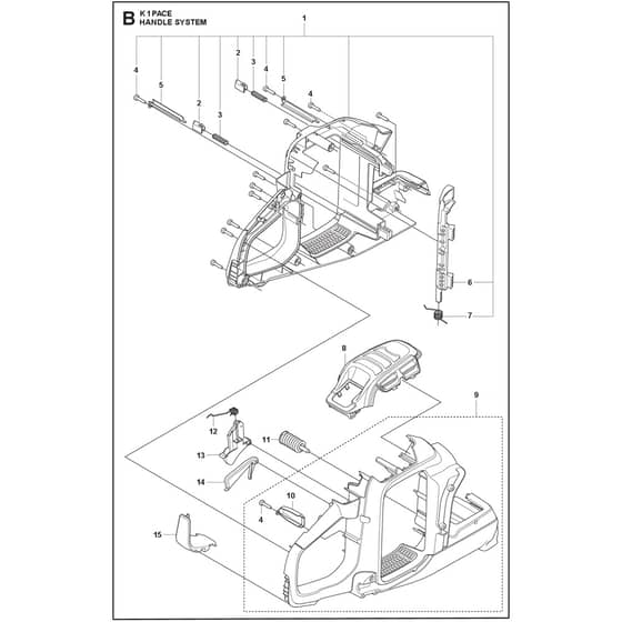 Husqvarna K1 PACE - 970445803 - Handle