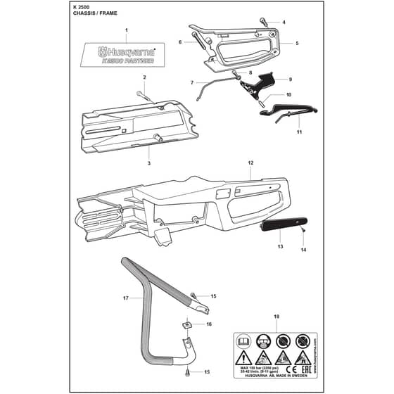 Husqvarna K2500 - 968365401 - Chassis / Frame
