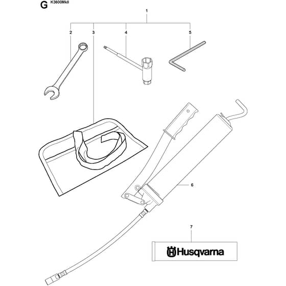 Husqvarna K3600 MK II - 968424101 - Tools
