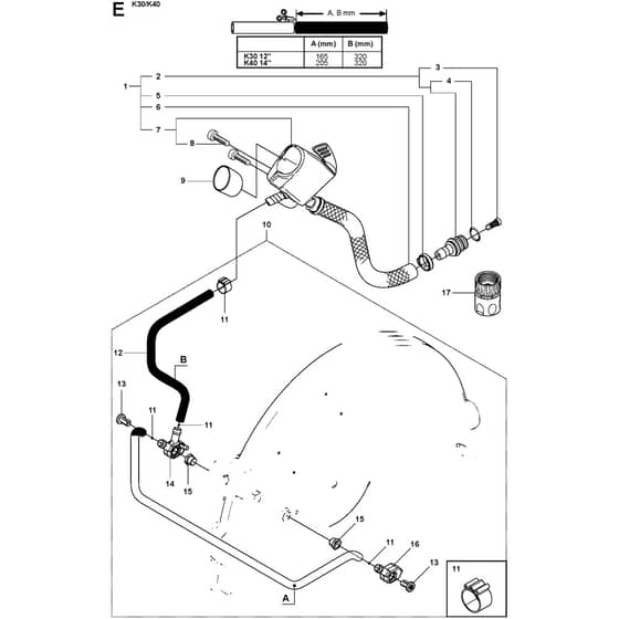 Husqvarna K40 - 968365401 - Wet Cutting Kit