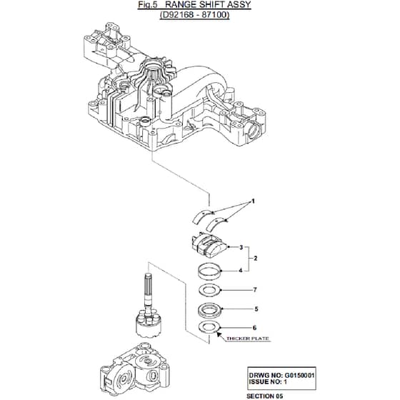 Countax K46 - - 05 Range Shift Assy