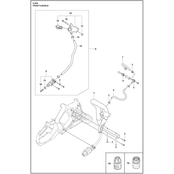 Husqvarna K540i - 970664001 - Front Handle