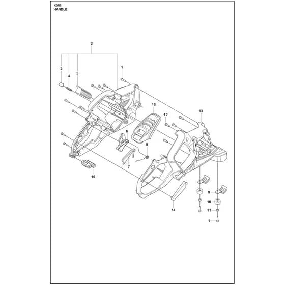 Husqvarna K540i - 970664001 - Handle