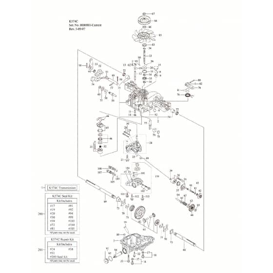 Countax K574C - - 01 Transmission