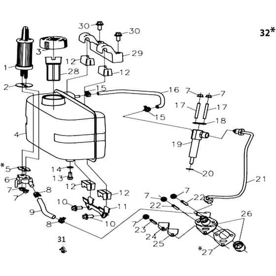 K7000 HD - Bertolini Engine Tank Diagram