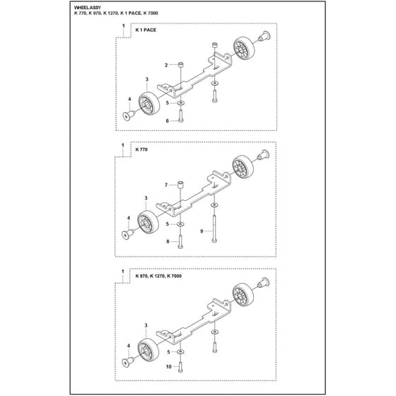 Husqvarna K770 - 967682101 - Wheels And Tires