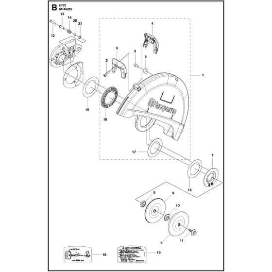 Husqvarna K770 - 967682101 - Guards