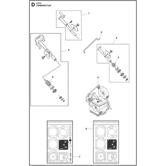 Husqvarna K770 - 967682101 - Carburetor