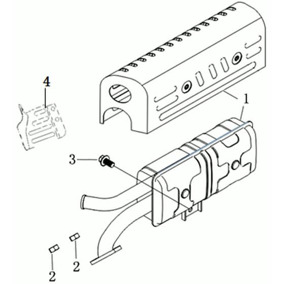 K800 HC (EURO 5) -  - Efco Rotary Cultivator Muffler Diagram