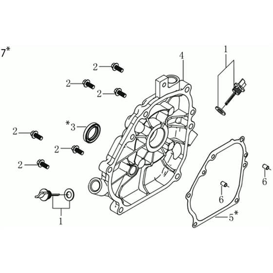 K900 H - Bertolini Engine Crankcase cover Diagram