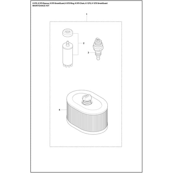 Husqvarna K 1270 - 967978701 - Maintenance Kit
