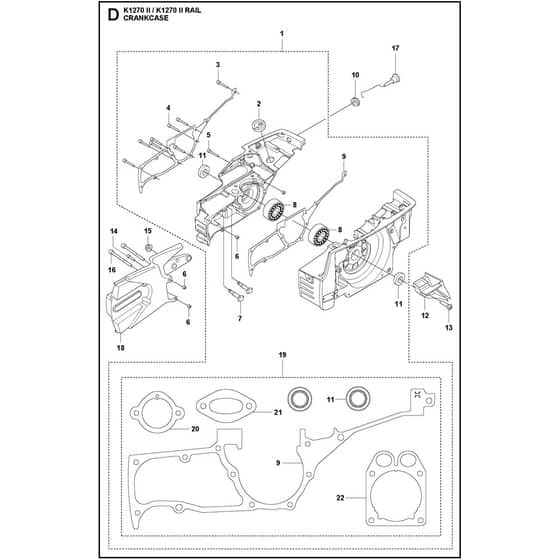 Husqvarna K 1270 - 967978701 - Crankcase