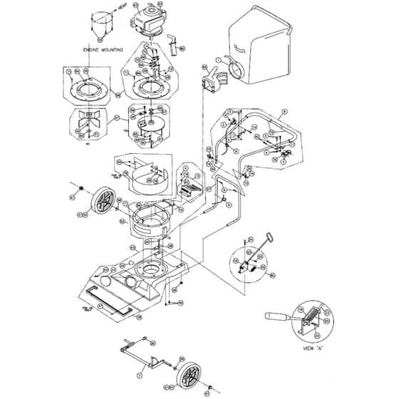 Billy Goat KD510 - Vacuum Chipper Main Diagram
