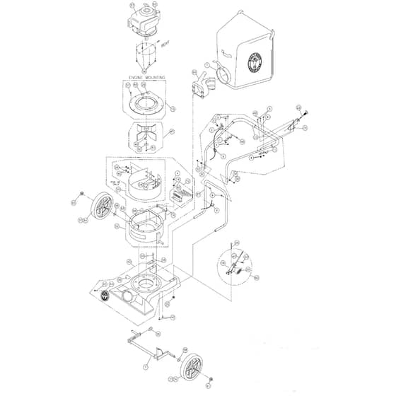 Billy Goat KD511HS - Litter Vacuum Main Diagram