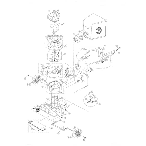 Billy Goat KD512HC - Litter Vacuum Main Diagram