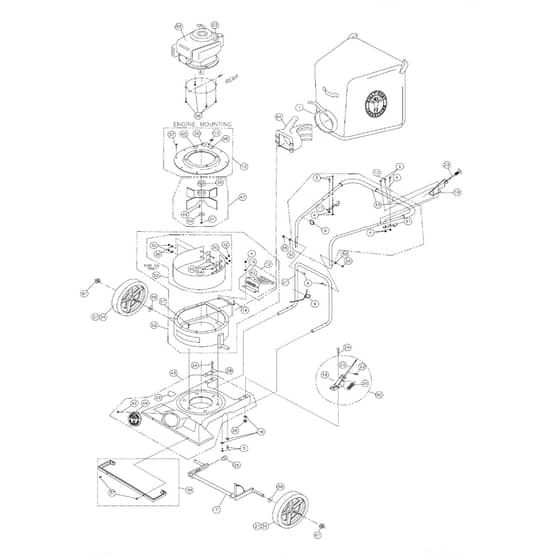 Billy Goat KD612 - Litter Vacuum Main Diagram