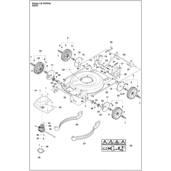 Husqvarna KLIPPO LB 553SQe - 970609101 - Chassis