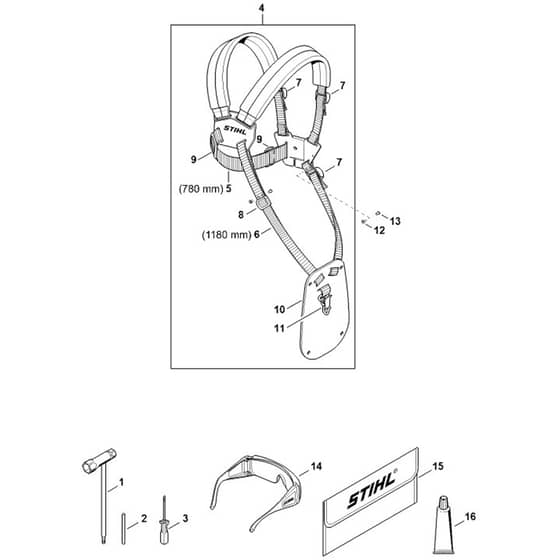 Stihl KM235 R - Tools, Extras - Parts Diagram