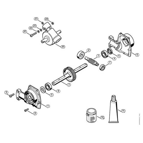 Genuine Stihl KW-KM / L - KW-KM Gear head (16.2013)
