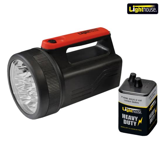 Lighthouse 8 Led Spotlight C/W 6V Battery 996 - JT4021