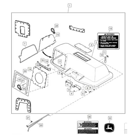 John Deere L100 - PC9288 - Hopper Top - ST887625