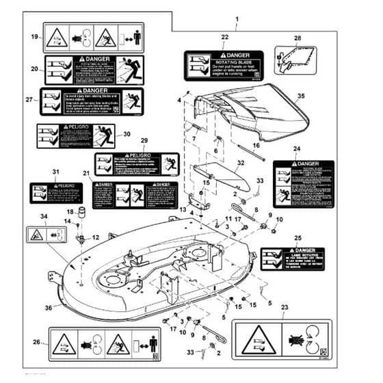 John Deere L107 - PC9306 - Mower Deck (1/2) - ST845292