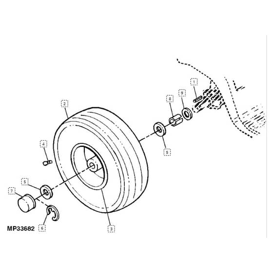 John Deere L108 - PC9488 - Rear Wheels - ST648397