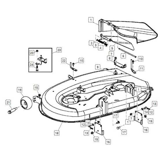 John Deere L108 - PC9488 - Deck Shell - ST648405