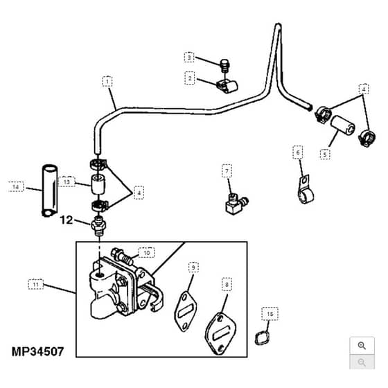John Deere L110 - PC9289 - Fuel Pump - ST645448