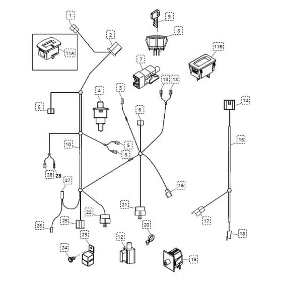 John Deere L111 - PC9458 - Wiring Harness - ST648272
