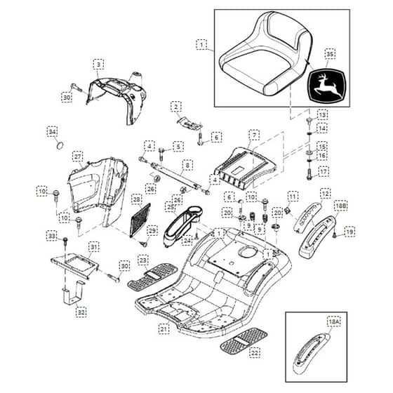 John Deere L111 - PC9458 - Seat - ST648295