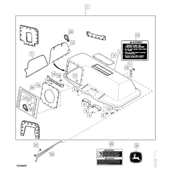 John Deere L111 - PC9458 - Hopper Top - ST887625