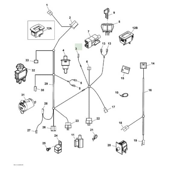 John Deere L120 - PC9290 - Wiring Harness (012939 - ) - ST650215