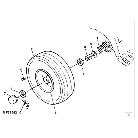 John Deere L120 - PC9290 - Rear Wheels - ST650231