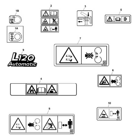 John Deere L120 - PC9290 - Labels - ST650272
